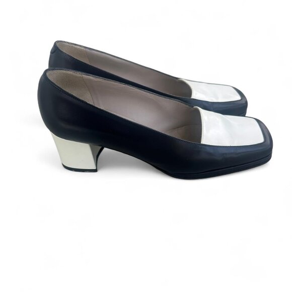 Anne Klein Women's White and Black Loafers - Picture 2 of 5